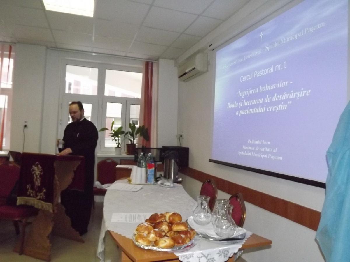 Conferinţă susţinută la Spitalul Municipal Paşcani în sala de referate 